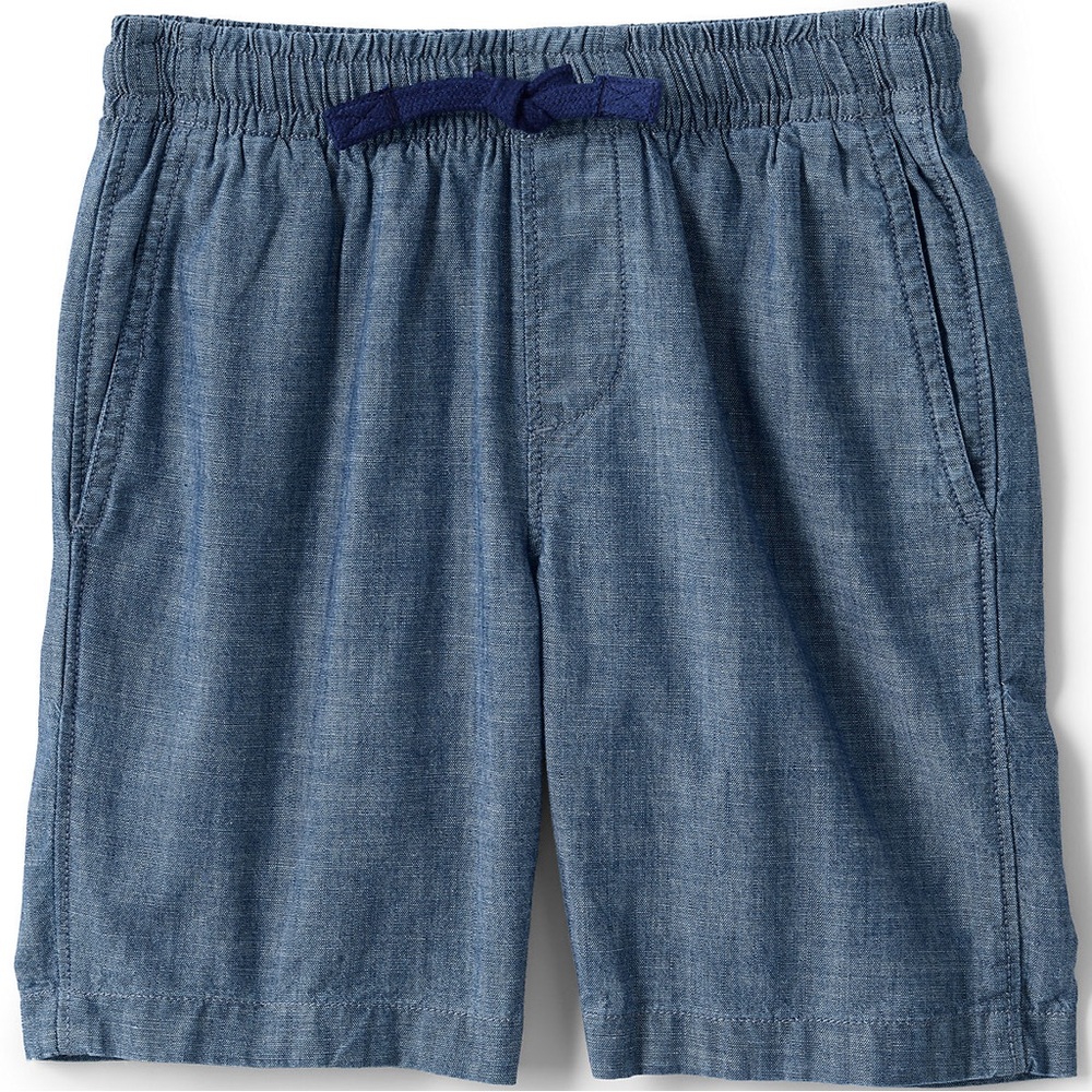 Boys Lands’ End denim look pull on Chambray Shorts